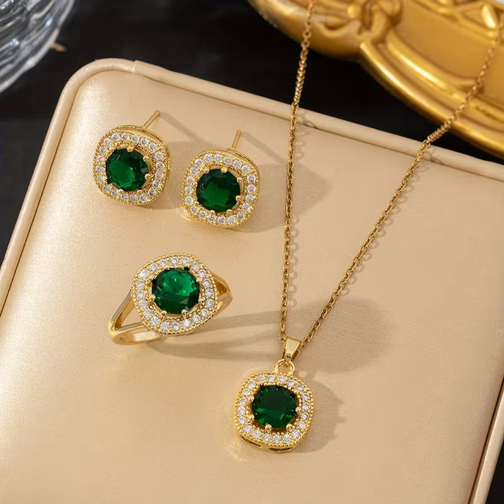 Green Diamond Gold - Jewelry Set